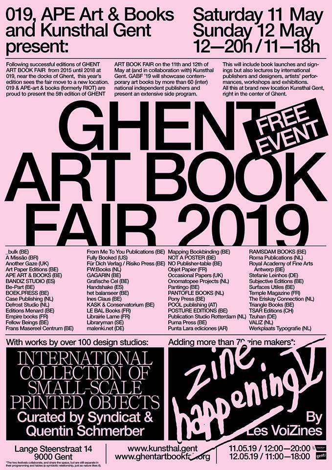Ghent Art Book Fair 2019